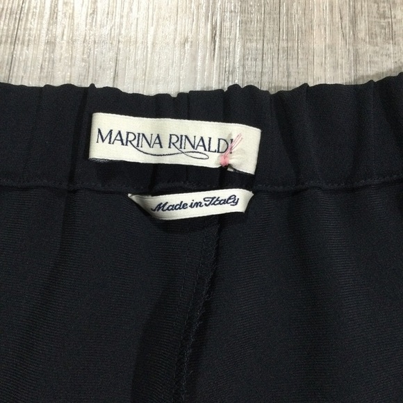Max Mara Plus Size Marina Rinaldi Womens Sz 20 Elastic Waist Career Pants Black - Picture 3 of 9